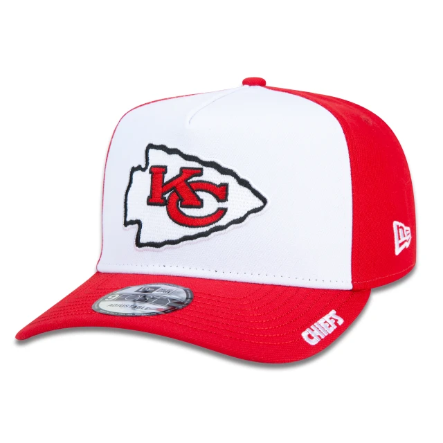 Boné 9FORTY A-Frame Snapback NFL Kansas City Chiefs Core Aba Curva Branco/Vermelho