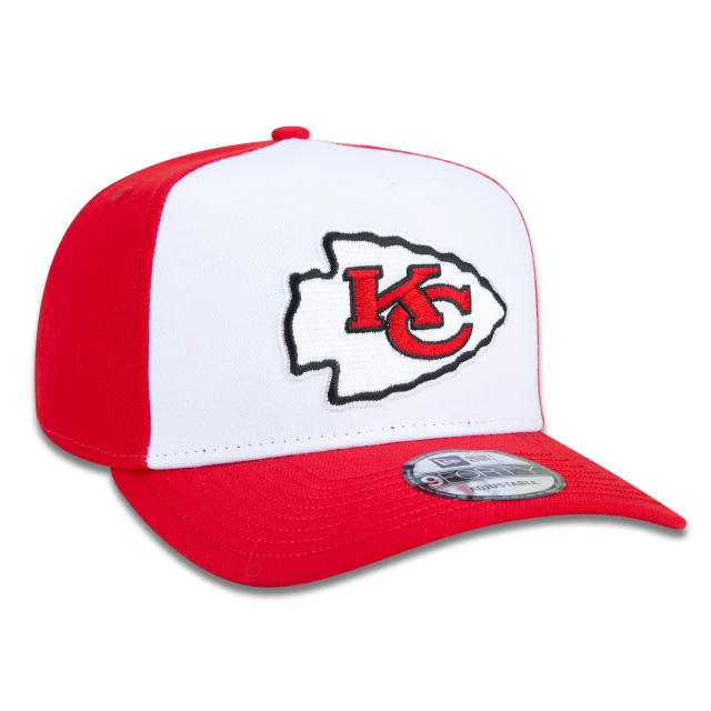 Boné 9FORTY A-Frame Snapback NFL Kansas City Chiefs Core Aba Curva Branco/Vermelho