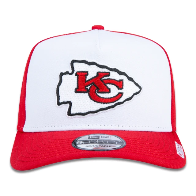 Boné 9FORTY A-Frame Snapback NFL Kansas City Chiefs Core Aba Curva Branco/Vermelho