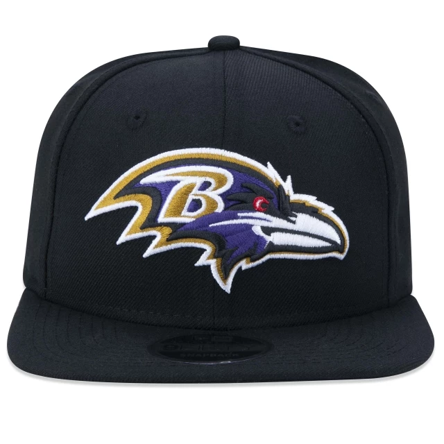 Boné 9FIFTY Original Fit Snapback NFL Baltimore Ravens Aba Reta Preto