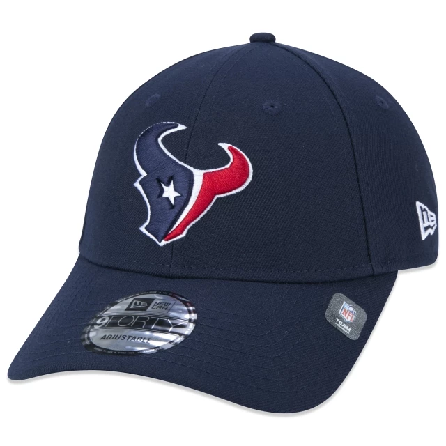 Boné 9FORTY Snapback NFL Houston Texans Aba Curva Azul Marinho