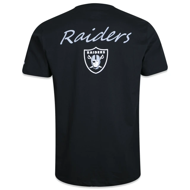 Camiseta Regular NFL Las Vegas Raiders Classic Manga Curta Preta