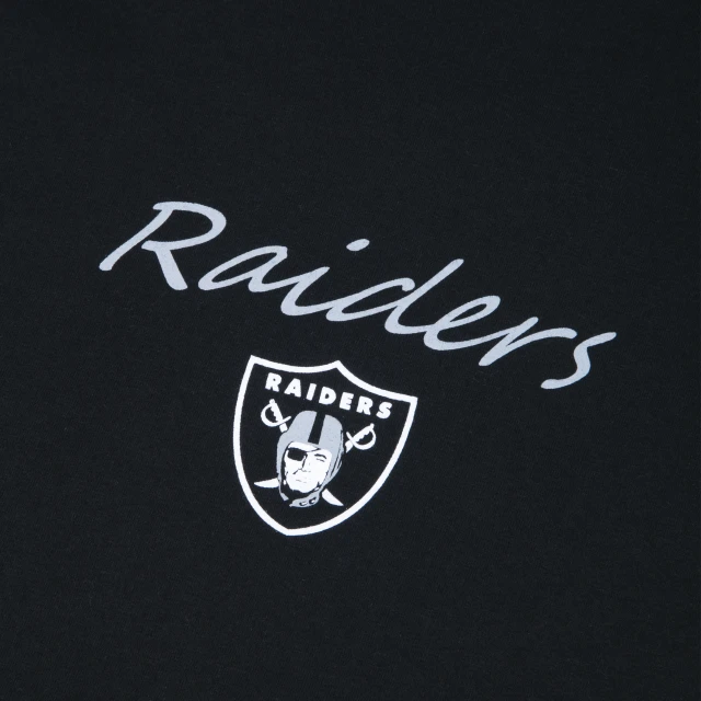 Camiseta Regular NFL Las Vegas Raiders Classic Manga Curta Preta