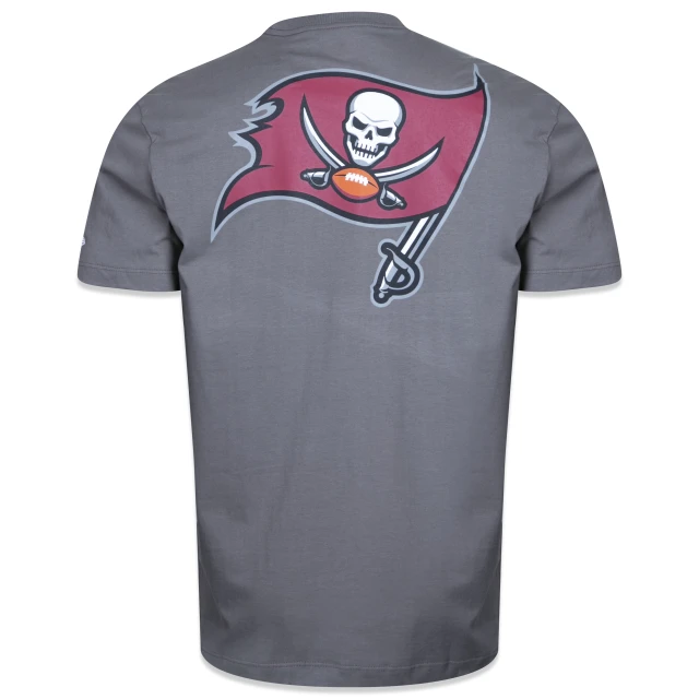 Camiseta Regular NFL Tampa Bay Buccaneers Core Manga Curta Cinza