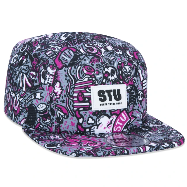 Boné Camper Strapback STU Skate Total Urbe Aba Reta Cinza