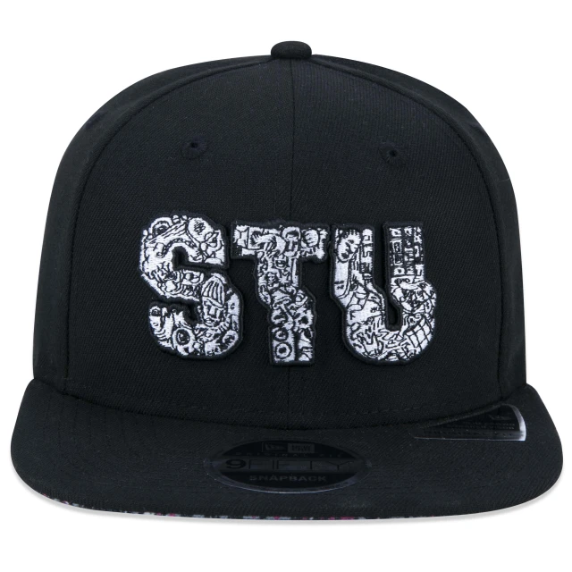 Boné 9FIFTY Original Fit Snapback STU Skate Total Urbe Aba Reta Preto