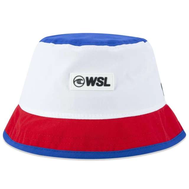 Chapéu Bucket WSL Tricolor Branco Vermelho Azul