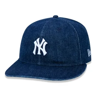 Boné 9FIFTY Retro Crown MLB New York Yankees Denim Logo Marinho