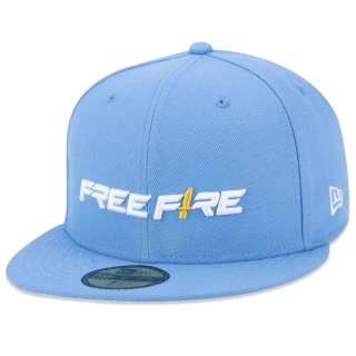 Boné 59FIFTY Free Fire Aba Reta Azul