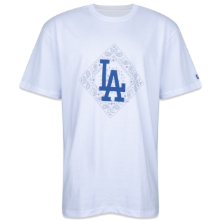 Camiseta Plus Size Los Angeles Dodgers MLB Paisley