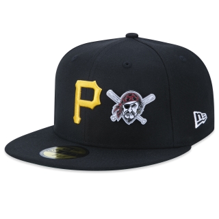 Boné 59FIFTY MLB Pittsburgh Pirates Core Fitted Aba Reta