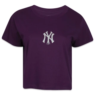 Camiseta Feminina Cropped MLB New York Yankees  Manga Curta