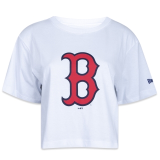 Camiseta Feminina Cropped College Boston Red Sox