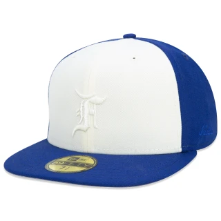 Boné 59FIFTY Fitted Essentials Fear Of God Aba Reta Azul Branco