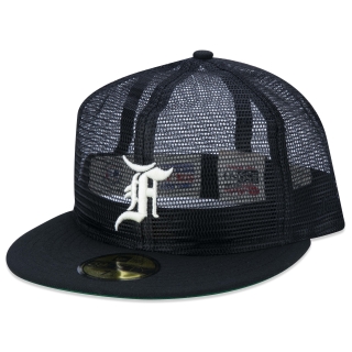 Boné 59FIFTY Fear of God Essential Full Mesh Fitted Preto