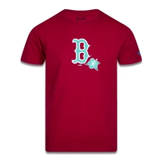 Camiseta Slim Manga Curta Boston Red Sox Hawaii Vibes Flower