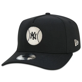Boné 39THIRTY A-Frame MLB New York Yankees Core Aba Curva Preto