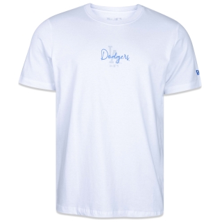Camiseta Regular MLB Los Angeles Dodgers Classic Manga Curta Branca