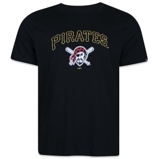 Camiseta Regular MLB Pittsburgh Pirates Core Manga Curta Preta