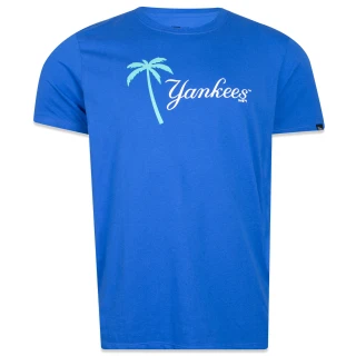 Camiseta Slim MLB New York Yankees Vacation Manga Curta Azul