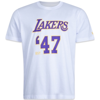 Camiseta Regular NBA Los Angeles Lakers Back To School Manga Curta
