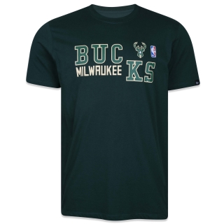 Camiseta Regular NBA Milwaukee Bucks Back To School Manga Curta