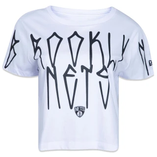 Camiseta Feminina Cropped NBA Brooklyn Nets  Manga Curta