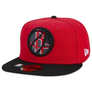 Boné 59FIFTY Houston Rockets NBA Authentic Draft Series Aba Reta Vermelho