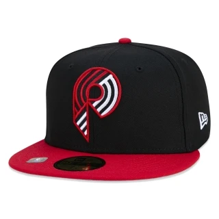 Boné 59FIFTY Portland Trailblazers NBA Authentic Draft Series Aba Reta Preto