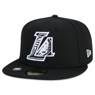 Boné 59FIFTY Los Angeles Lakers NBA Authentic Draft Series Aba Reta Preto