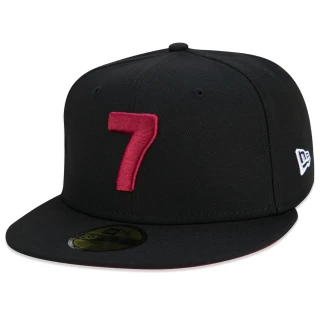 Boné 59FIFTY Miami Heat NBA Compound "7" Aba Reta Preto