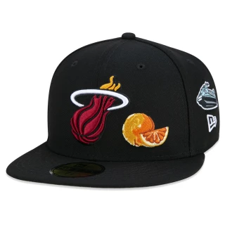 Boné 59FIFTY Miami Heat City Transit Aba Reta Preto