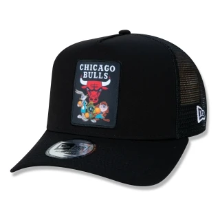 Boné 9FORTY A-Frame Trucker Chicago Bulls Space Jam Pernalonga Taz Marvin Aba Curva Preto