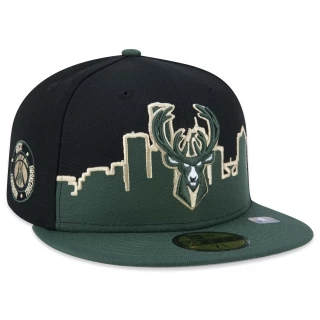 Boné 59FIFTY Milwaukee Bucks Tip-Off Fitted