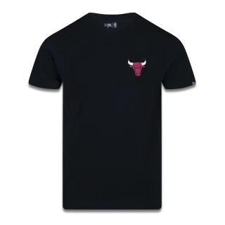 Camiseta Black Pack NBA Chicago Bulls Manga Curta Preta