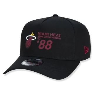 Boné 9FORTY A-Frame Snapback Aba Curva Miami Heat Urban Tech