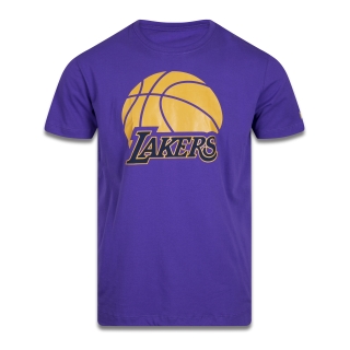 Camiseta Slim Manga Curta Los Angeles Lakers Core Ball