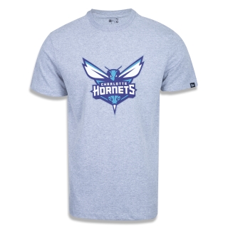 Camiseta Plus Size Regular Manga Curta Charlotte Hornets Logo