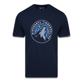 Camiseta Plus Size Regular Manga Curta Minnesota Timberwolves Logo