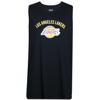 Regata Plus Size Regular NBA Los Angeles Lakers Preta