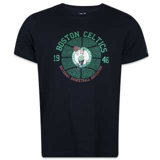 Camiseta Slim NBA Boston Celtics Core Manga Curta Preta