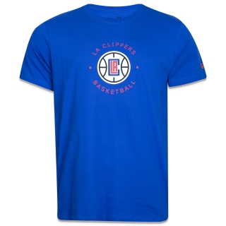 Camiseta Regular NBA Los Angeles Clippers Core Manga Curta Azul Royal