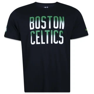 Camiseta Regular NBA Boston Celtics Core Manga Curta Preta