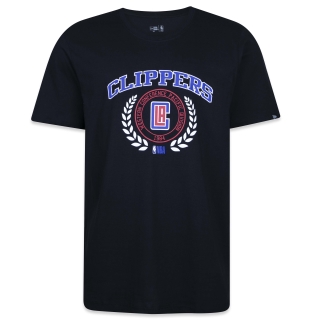 Camiseta Plus Size Regular NBA Los Angeles Clippers Manga Curta Preta
