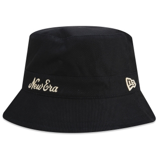Chapéu Bucket Dupla Face Joyfull Preto Bege