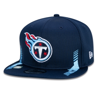 Boné 9FIFTY Tennessee Titans Sideline Cold Weather Aba Reta Azul