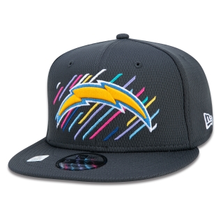 Boné 9FIFTY Los Angeles Chargers Crucial Catch Aba Reta Preto