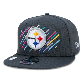 Boné 9FIFTY Pittsburgh Steelers Crucial Catch Aba Reta Preto