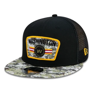 Boné 9FIFTY Trucker Washington Salute To Service NFL Snapback Aba Reta Preto