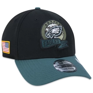 Boné 39THIRTY Philadelphia Eagles Salute To Service 2022 Stretch Fit